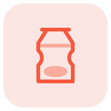 A sealed bottle of fermented milk.