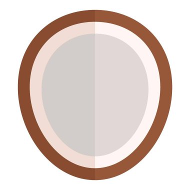 A half shell of coconut.