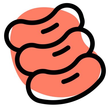 Kidney-shaped fresh raw beans.