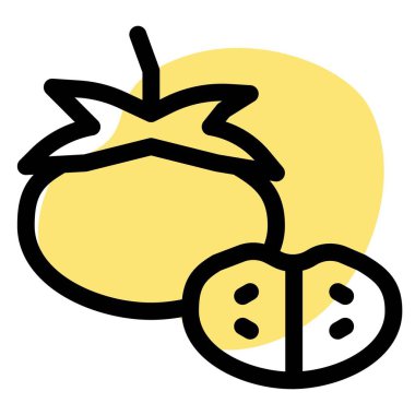 Tomato, an edible fruit part of plant.