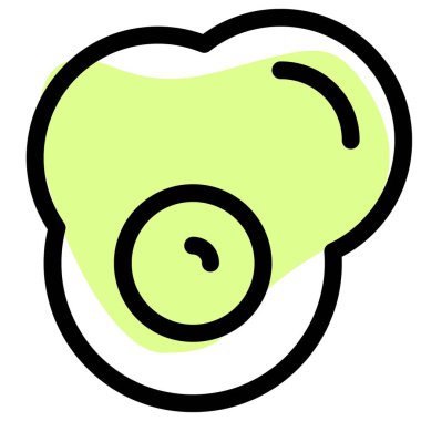 Healthy fried egg served for breakfast.