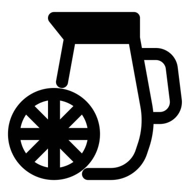 Tasty lemon juice in handheld jug