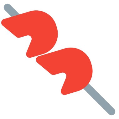 Roasted and tasty shrimp on skewer.