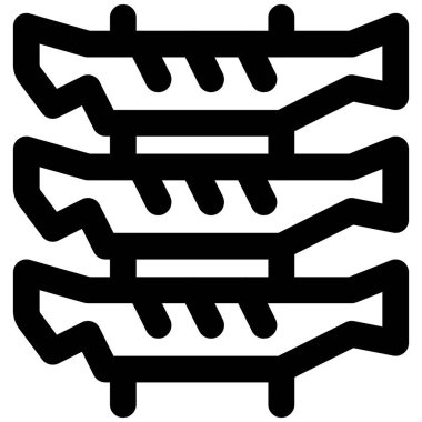 Trout steak skewered and ready to grill