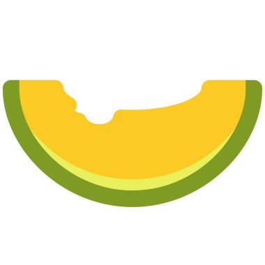 Sliced of juicy bitten musk melon.