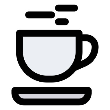 Cup of hot milk served with saucer.