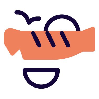 Stuffed trout served with dip