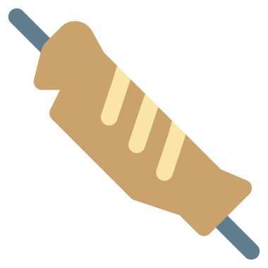 Grilled trout served in skewer