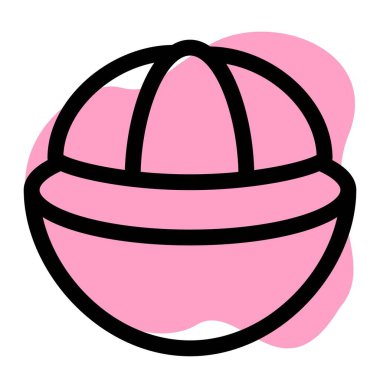 Halved mangosteen, a juicy edible fruit.