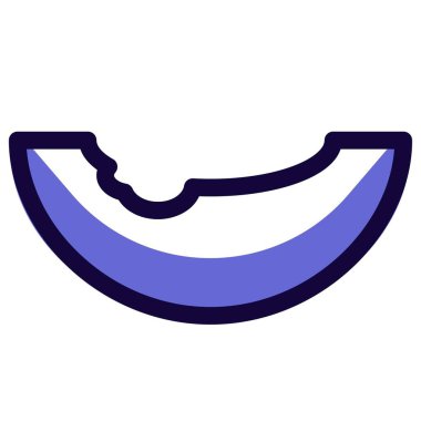 Sliced of juicy bitten musk melon.