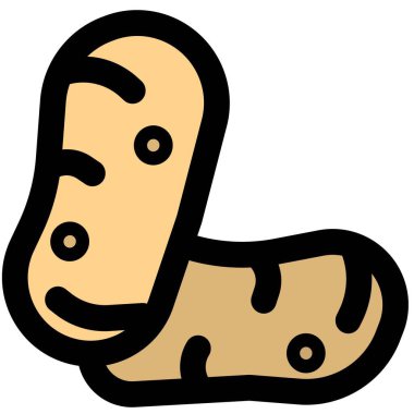 Raw potatoes saved for preparing meal