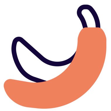 Healthy nutritious bananas in pair.