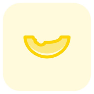 Sliced of juicy bitten musk melon.