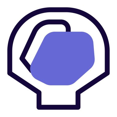 Boiled scallops served on tray as supper