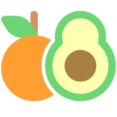 Ripe fresh avocado with leaf.