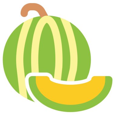 Juicy whole and sliced musk melon.