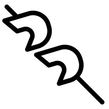 Roasted and tasty shrimp on skewer.