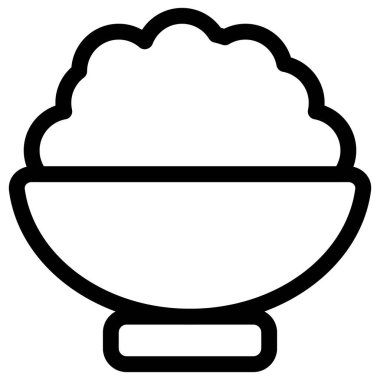 Cooked rice served in bowl