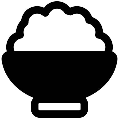 Cooked rice served in bowl