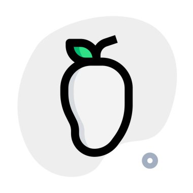 Tropical fresh mango with leaf.