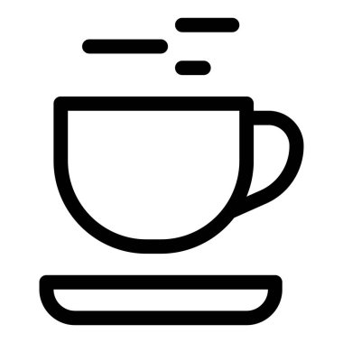 Cup of hot milk served with saucer.