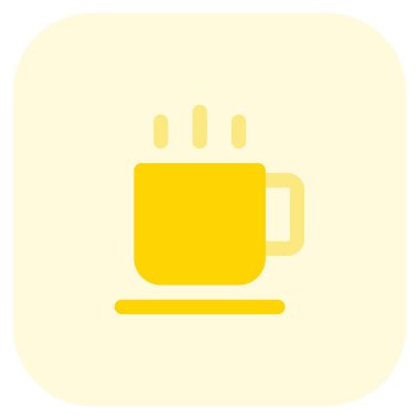 Hot milk served in a handled cup