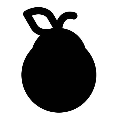 Closeup of guava fruit with leaf.