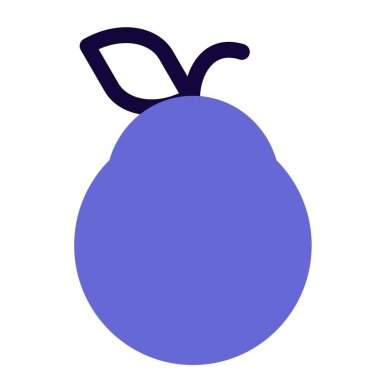 Closeup of guava fruit with leaf.