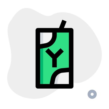 Yummy yogurt drink in throwaway packaging