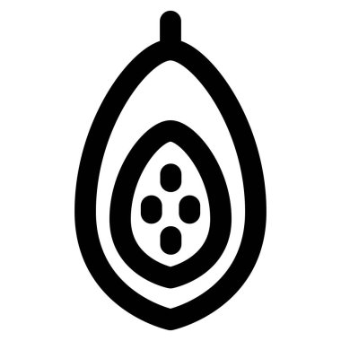 Seeds filled in delicious papaya.