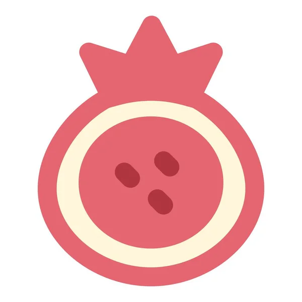 Tasty Juicy Halved Pomegranate — Vector de stock