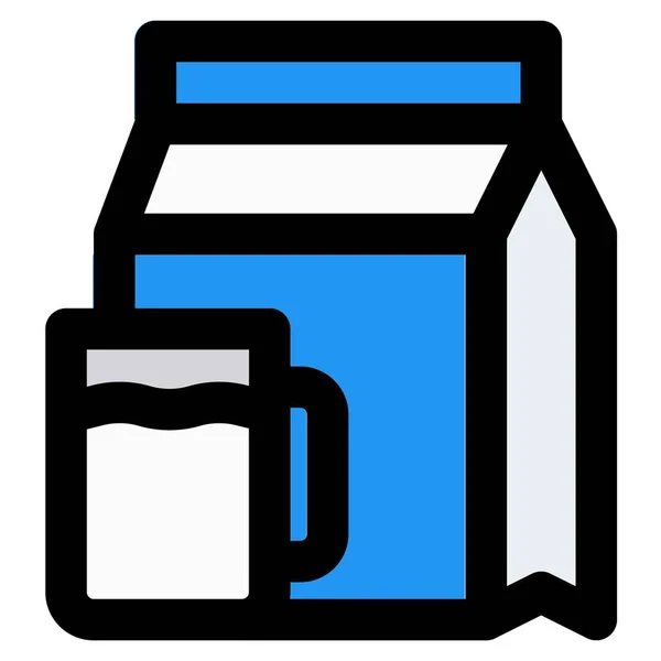 Fatty Milk Package Handled Mug — Stockový vektor