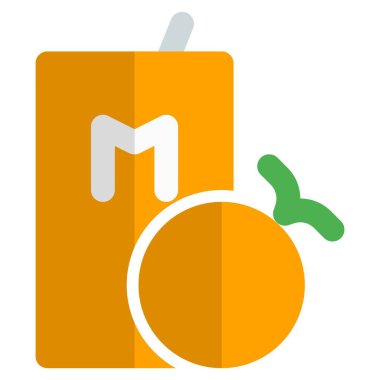 Delicious milk beverage in orange flavor