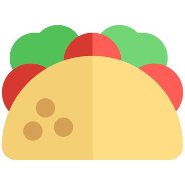 Mexican taco stuffed with veggies and sauce