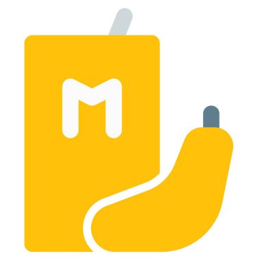 Slightly sweet banana flavored milk