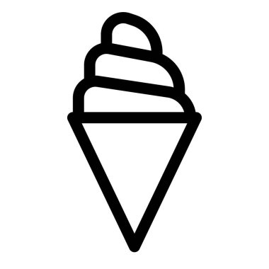 Twisted creamy ice cream in a cone.