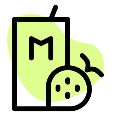 Strawberry flavored milk beverage in throwaway pack