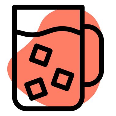 A large mug of iced cold milk