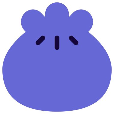 Isolated delicious steamed nikuman bun.