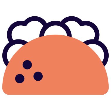 Mexican taco stuffed with veggies and sauce