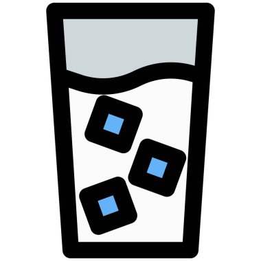 Ice cubes in a glass of cold milk