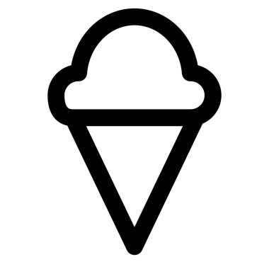 Waffle ice cream scooped on a cone.