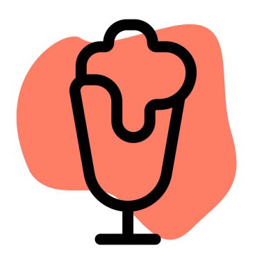 Chilled smoothie shake served in glass