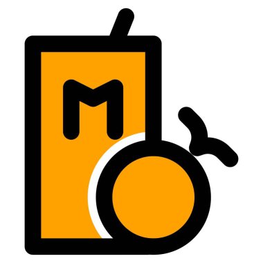 Delicious milk beverage in orange flavor