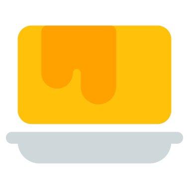 Delicious butter melting in pan