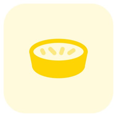 tasty baked milk served in earthenware