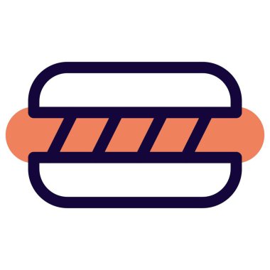 Garnished hot dog served as a side dish.