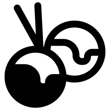 Popular snack of diced octopus, takoyaki.