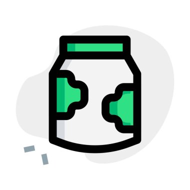 Dried milk packed in throwaway box