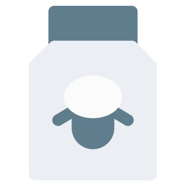 Air tight container filled with sheep milk powder